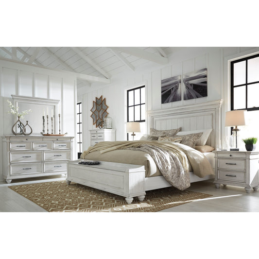 Queen Panel Storage Bed, Dresser, Mirror and Nightstand