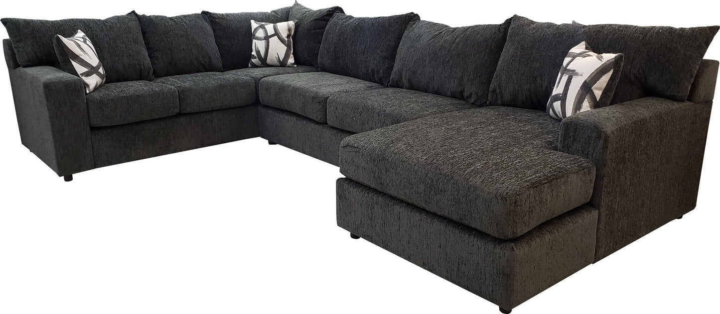 RAF CHAISE 3PC SECTIONAL OLYMPUS CHARCOAL SVELTE CHARCOAL