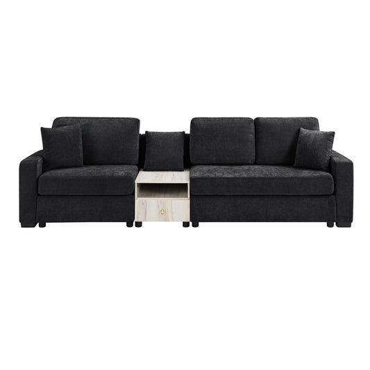Modular Sofa Couch With Storage Armrest And Center Console