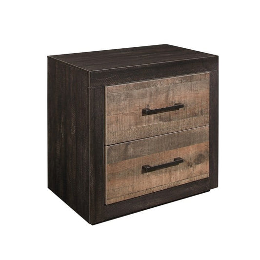 Rustic 2-Drawer Nightstand