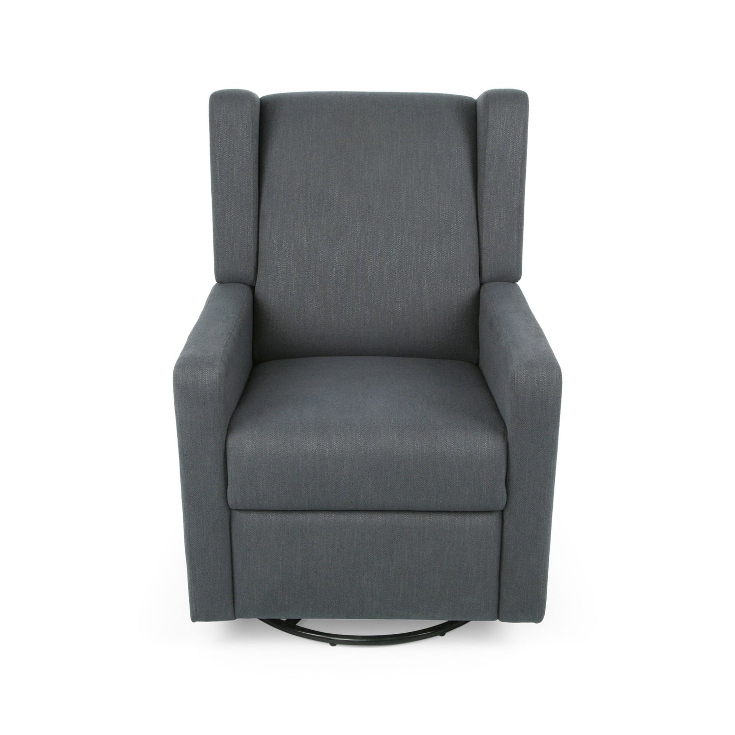 Landau Contemporary Fabric Upholstered Swivel Recliner
