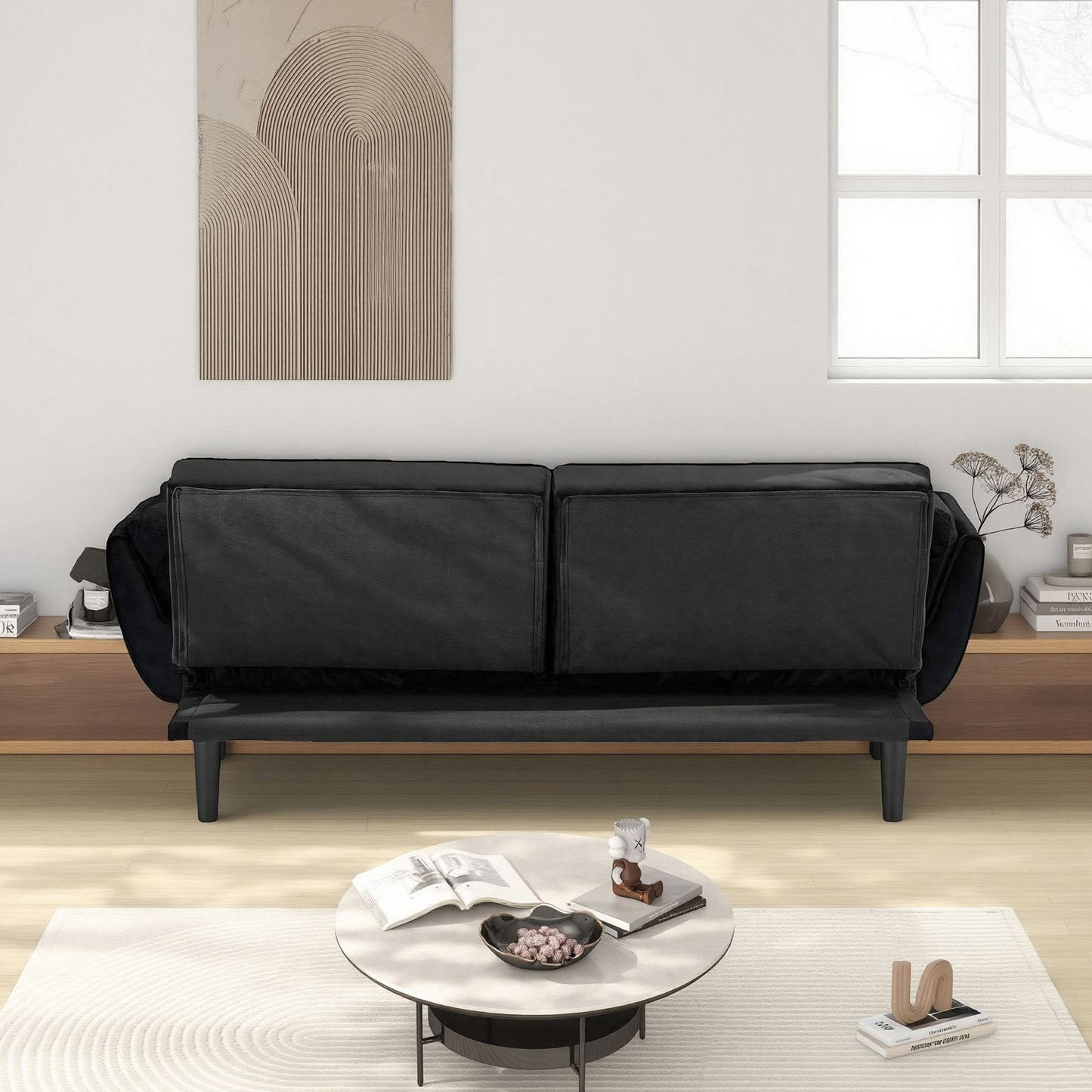 Sofa Soft Two Armrests Throw Pillow Pillow Comfortable Fit Apartment Bedroom Small Space