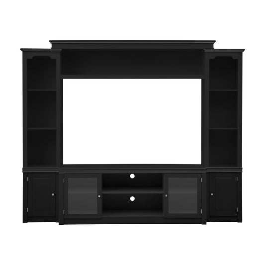 All-In-One TV Stand With Bookcase For TVs Up To 65"
