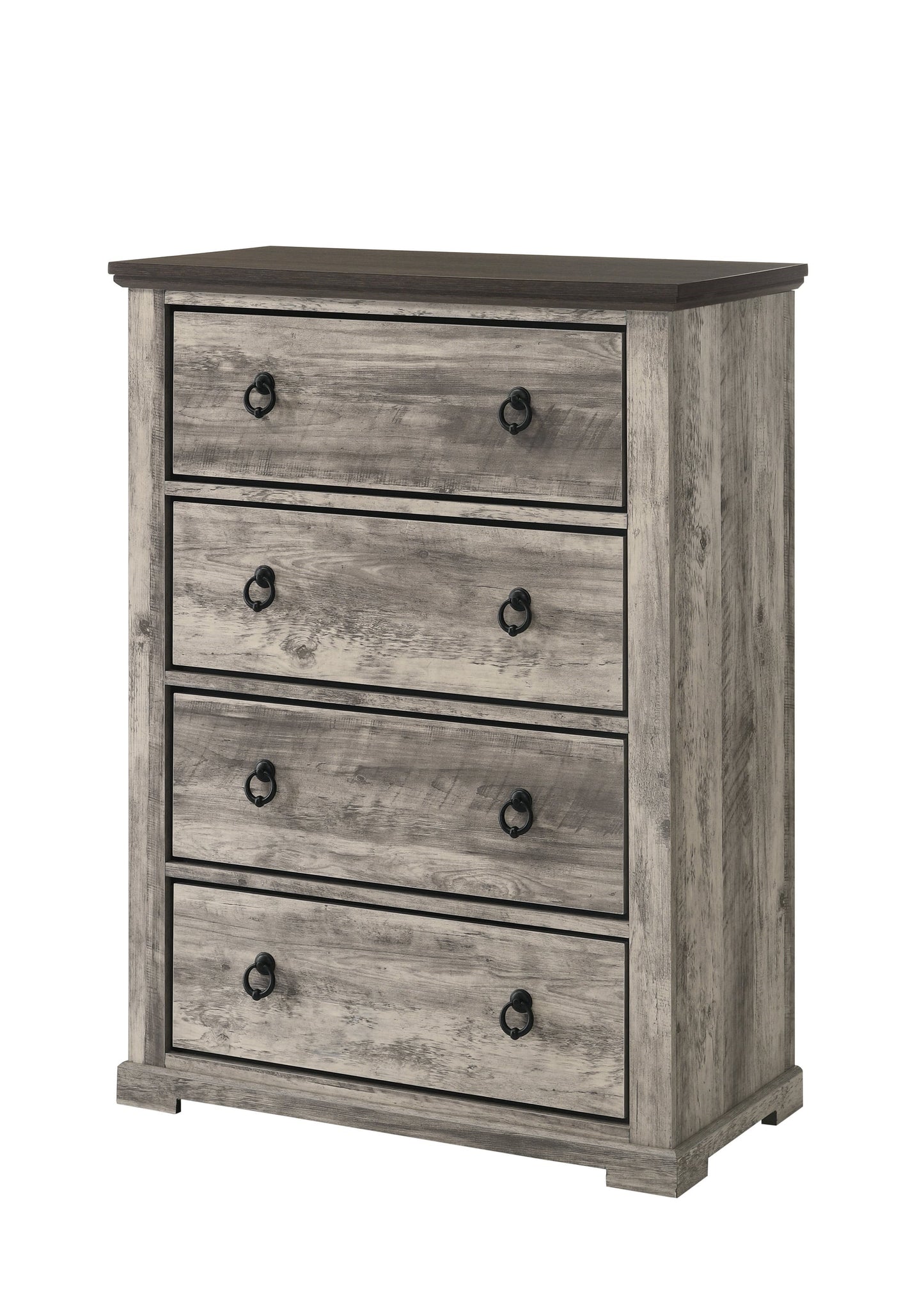 Ella-Mae Rustic 4-Drawer Bedroom Drawer Chest