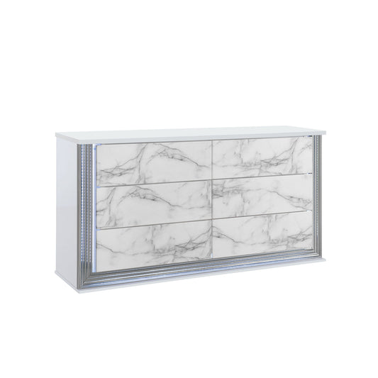 Moon - Dresser With LED Lighting - Marble