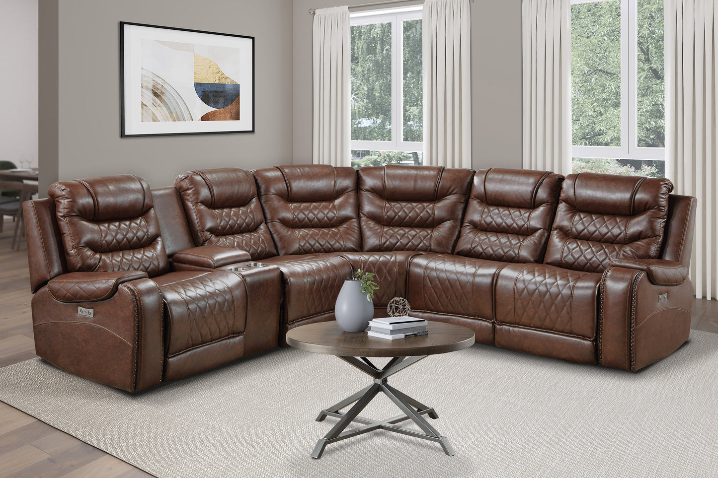 6-Piece Modular Power Reclining Sectional