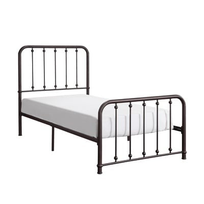 Transitional Twin Platform Bed with Metal Frame