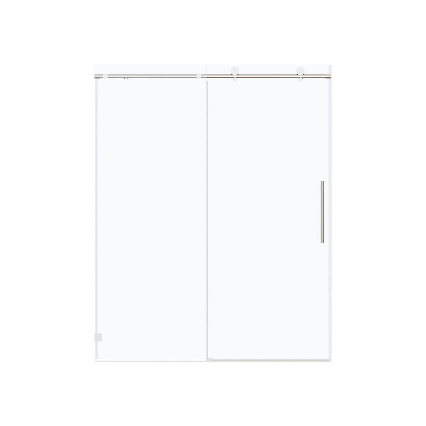Frameless, Single Sliding Soft Close Shower Doors, 5/16" Sgcc Tempered Glass