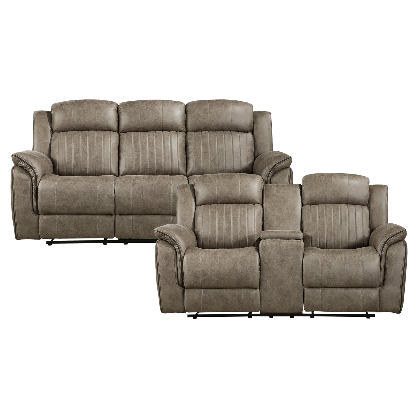 Centeroak Collection Sofa and Loveseat