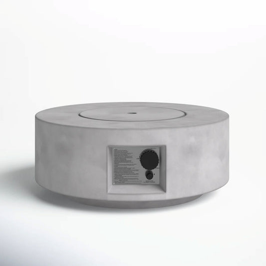 Reinforced - Propane Gas Outdoor Fire Pit Table With Lid