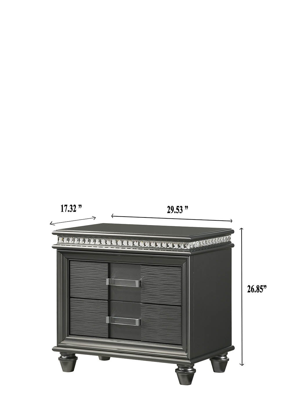 Adira Contemporary 2-Drawer Night Stand