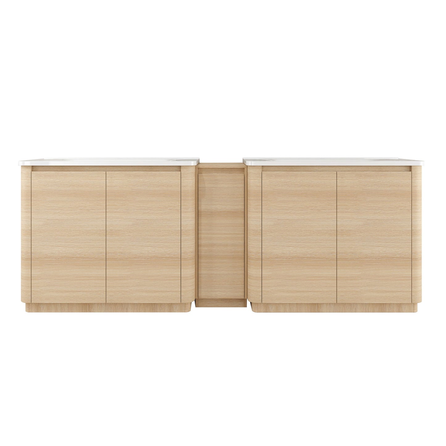 Soft Close Door Freestanding Bathroom Vanity With Sink, 1 Small Storage Cabinet