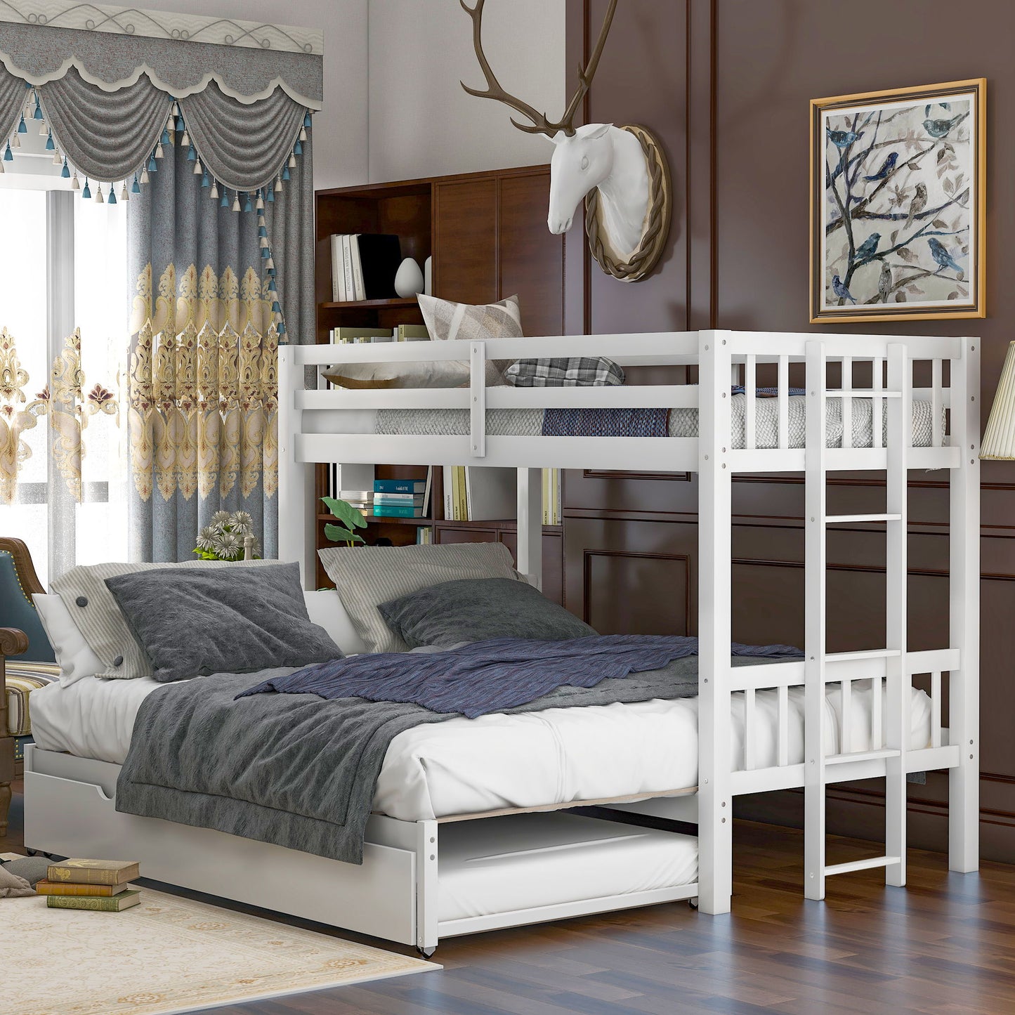 Smooth Mobility Bunk Bed With Trundle