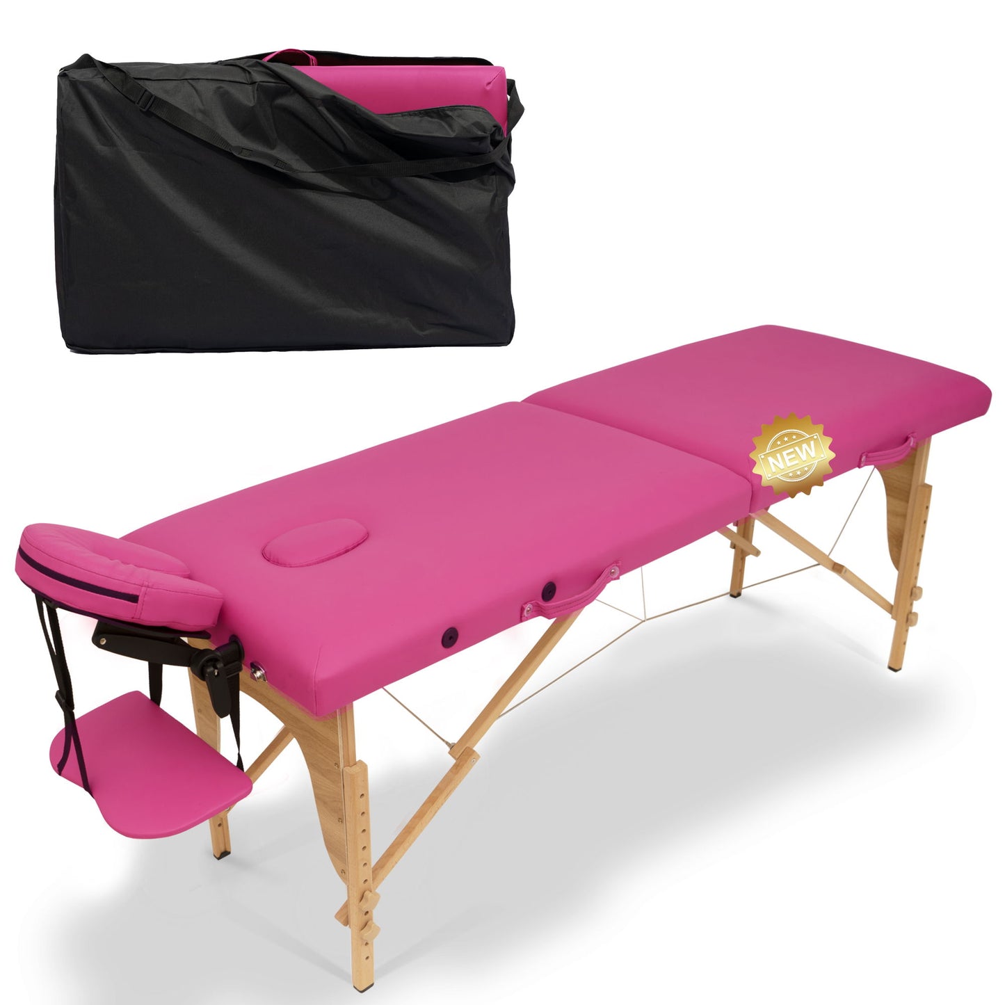 Massage Table Portable Bed With Carrying Case, Height Adjustable