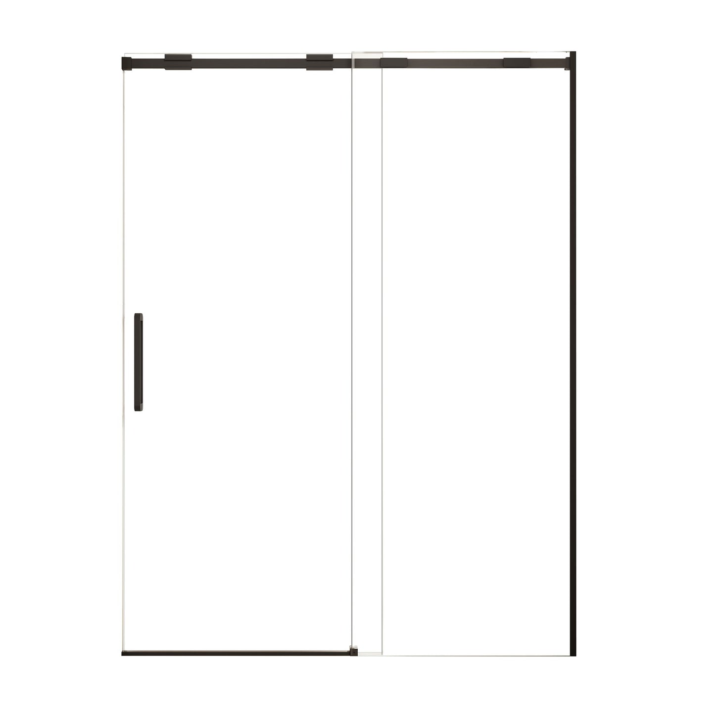 Semi-Frame Single Sliding Shower Door With Clear Tempered Glass