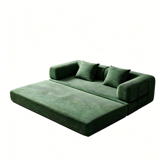 Convertible Sleeper Sofa Bed, 3 Seater Fold Out Couch With Mattress