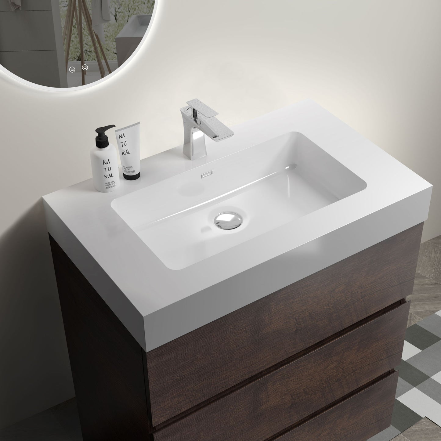 Alice - Bathroom Vanity With Large Storage, Freestanding
