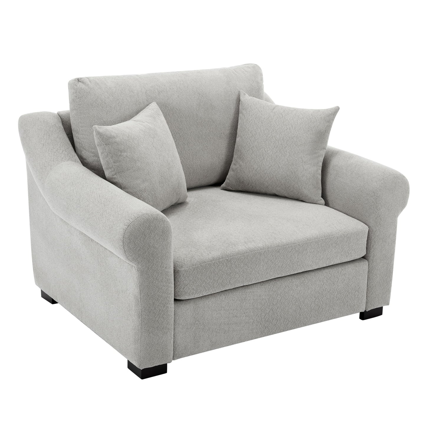 Modern Chenille Oversized Armchair, Chair And A Half, Single Sofa