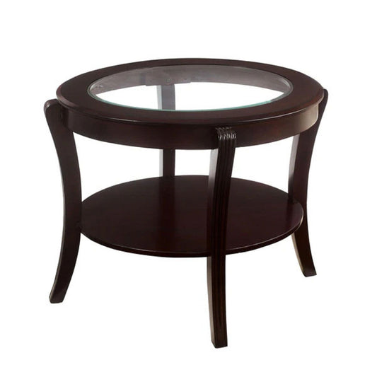 Contemporary Table With Open Lower Shelf