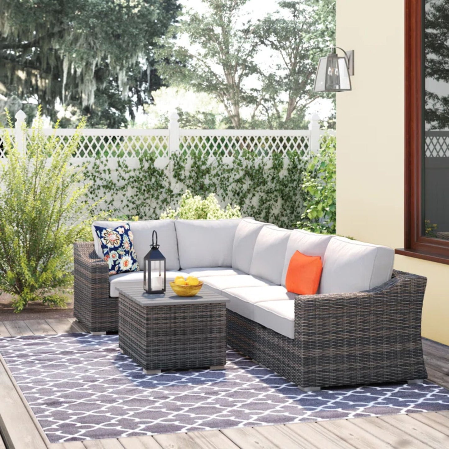 Stylish Sofa Seating Group With Cushions Perfect For Outdoor Gatherings