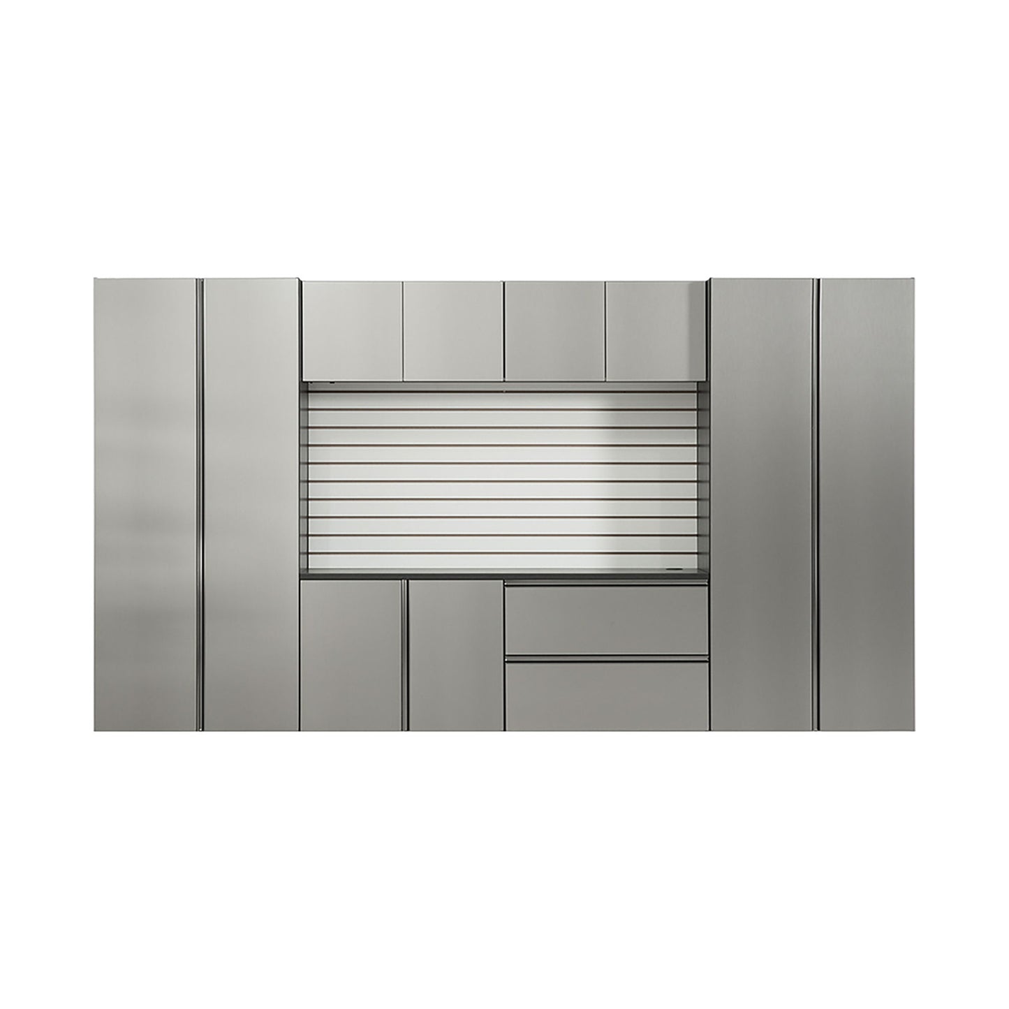 Nova - Series Garage Cabinet Set A With Soft Closing Doors - Metallic Gray