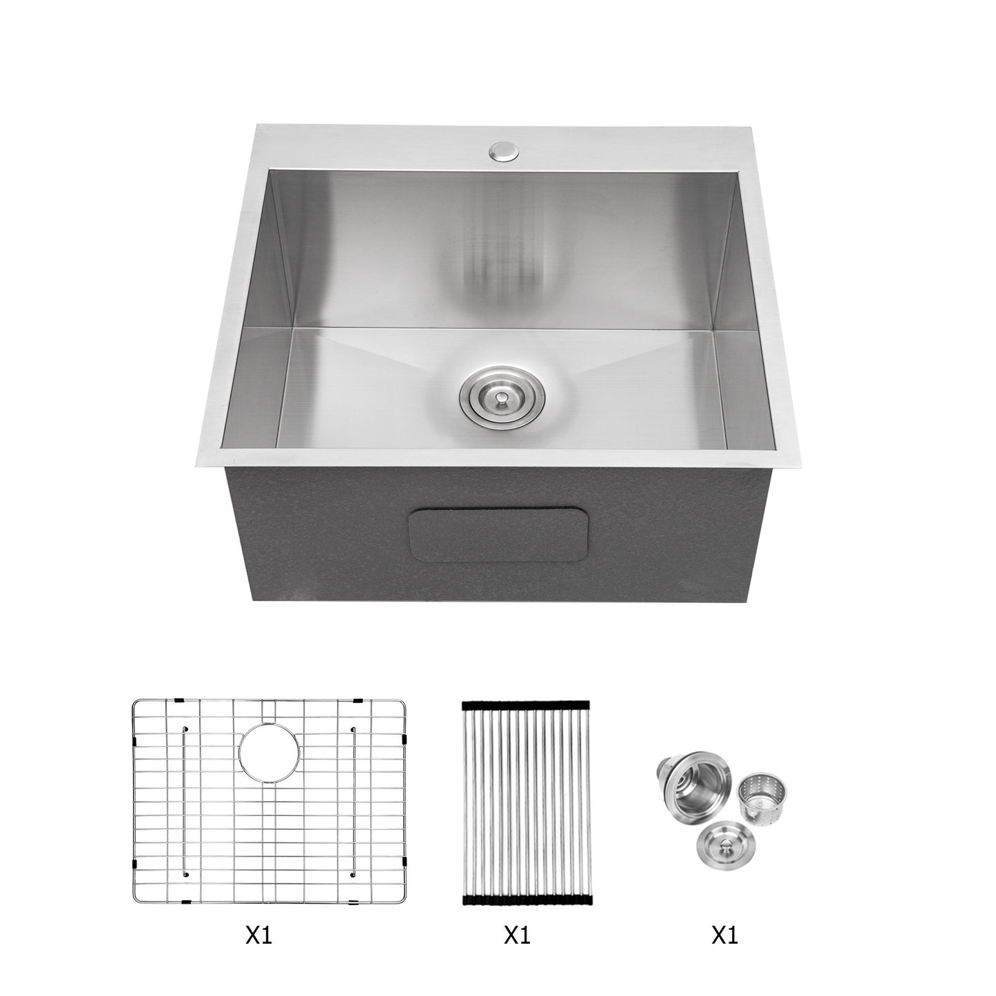 Stainless Steel Drop In Kitchen Sink, Topmount