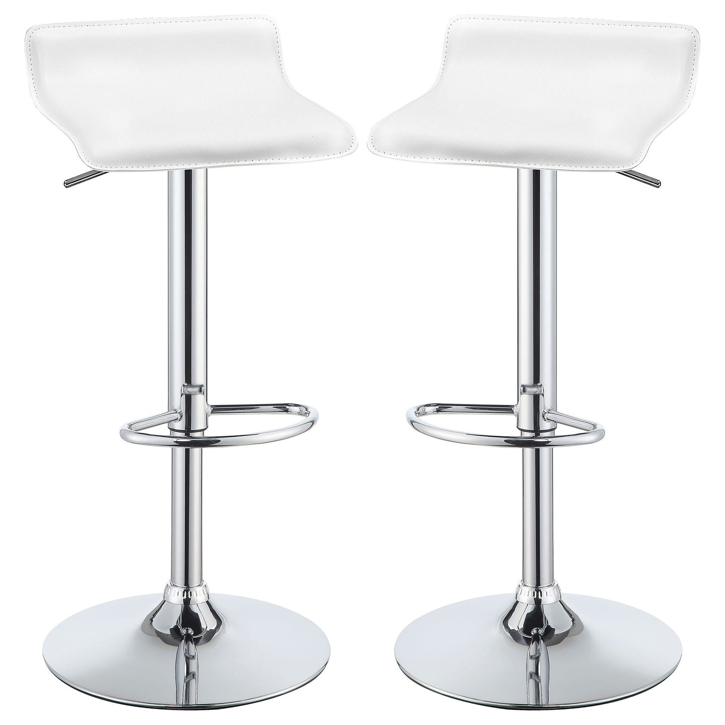 Bidwell - Adjustable Bar Stool (Set of 2) - White