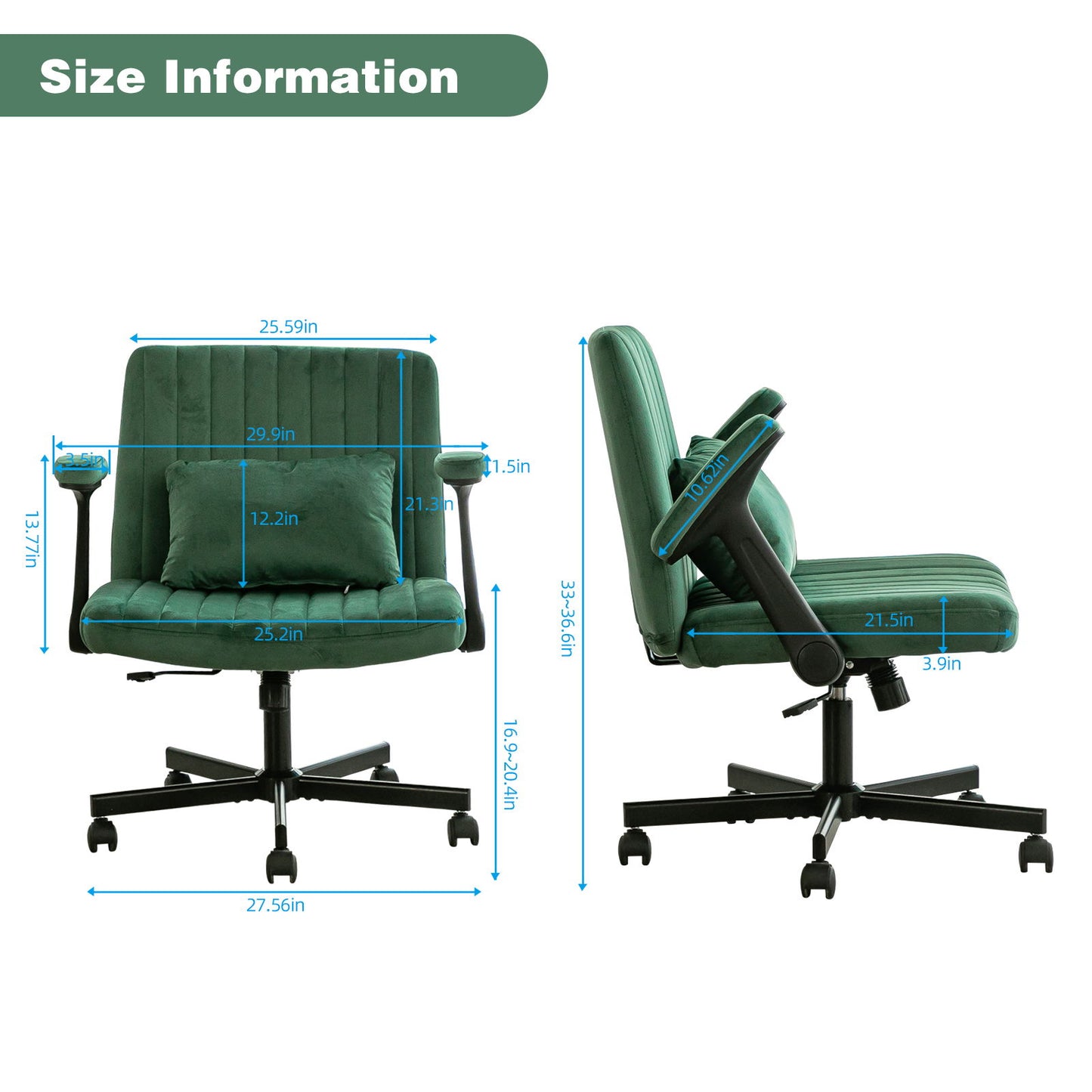 Criss Cross Armrest Office Chair With Wheels