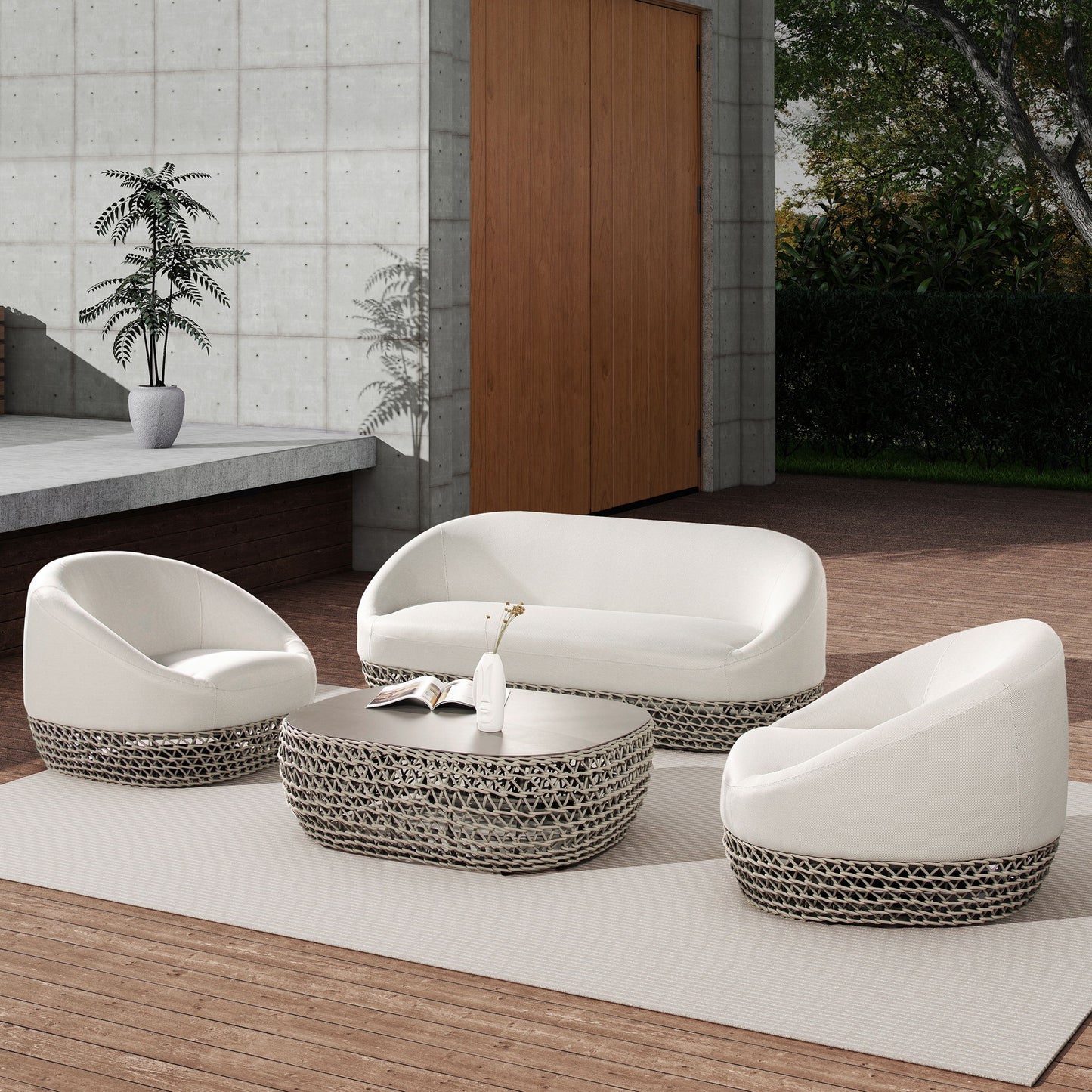 Willow - Upholstered Patio Deep Seating Sofa