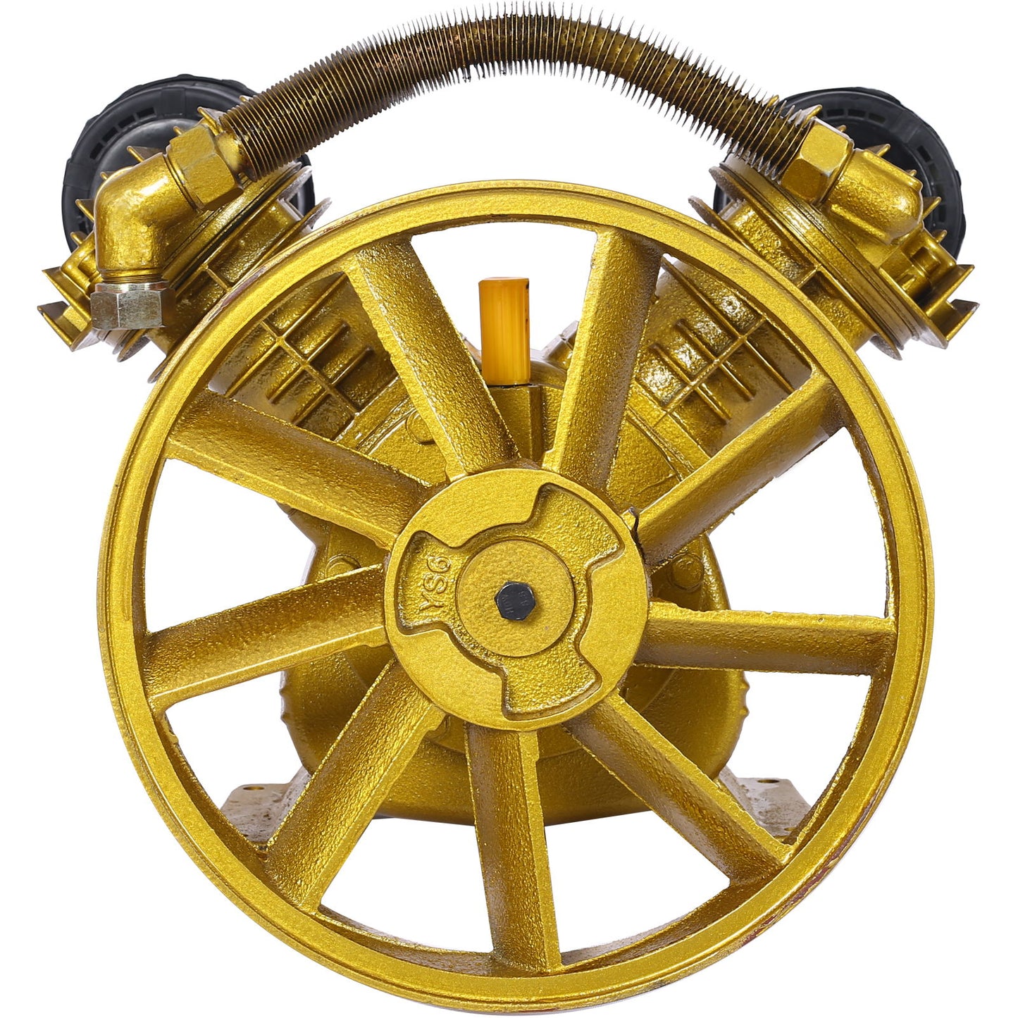 V Type Dual Cylinder Air Compressor Pump Head 5.5Hp 21Cfm 115 Psi - Golden