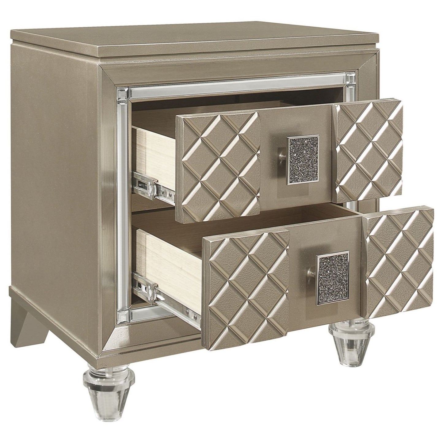 Glam 2-Drawer Nightstand