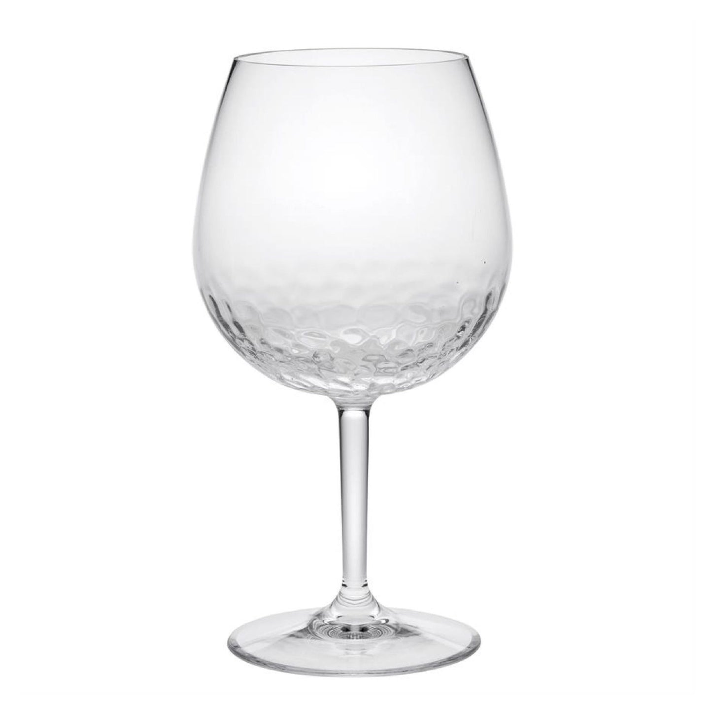 Tritan - Leadingware Unbreakable Wine Glass Set With Hammer Design Bpa Free Plastic, 22Oz - Clear