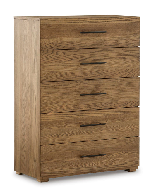 Chest of Drawers with Oak Veneer