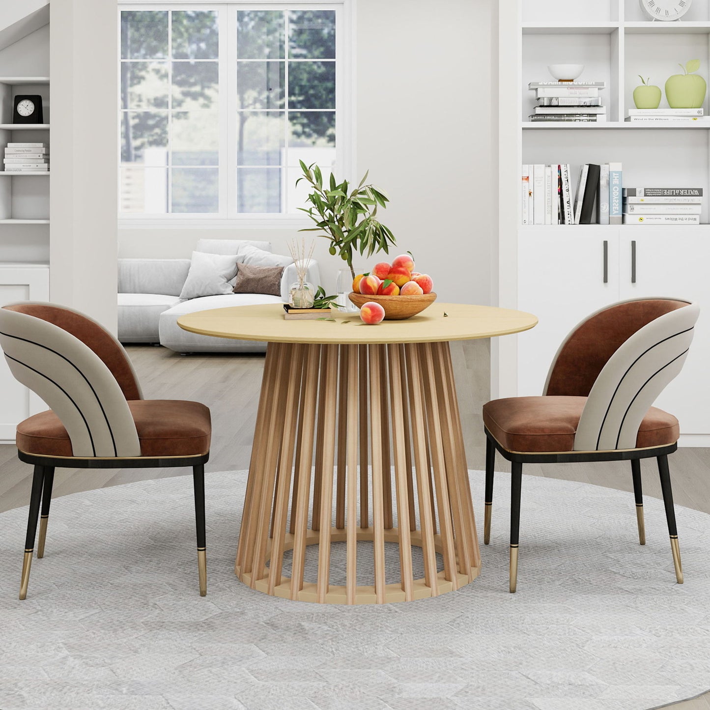 Modern Round Coffee Table With Grille Moldin