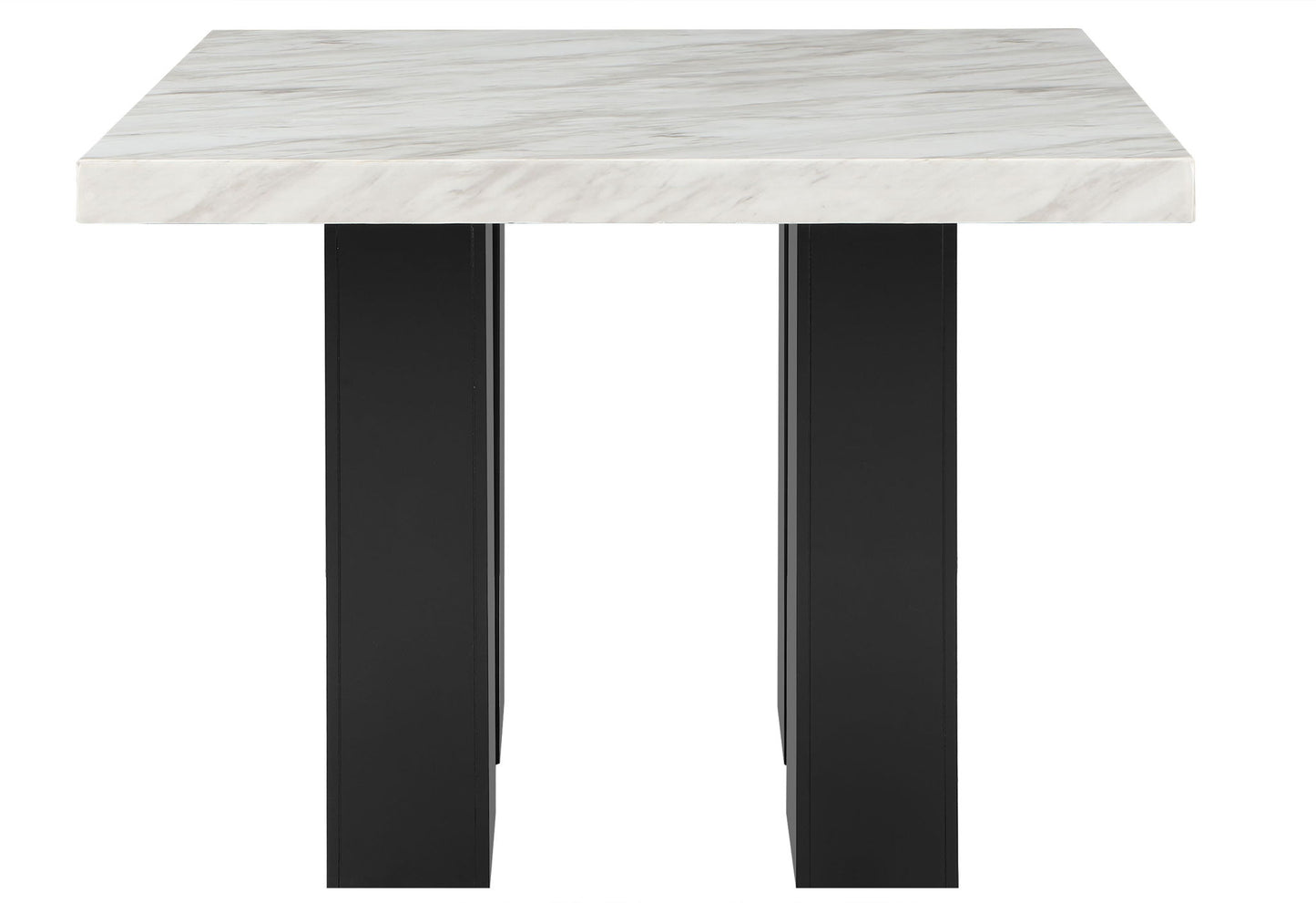 D04 - 5 Piece Dining Room Set (Bar Table And Four Bar Stools) - Black / White