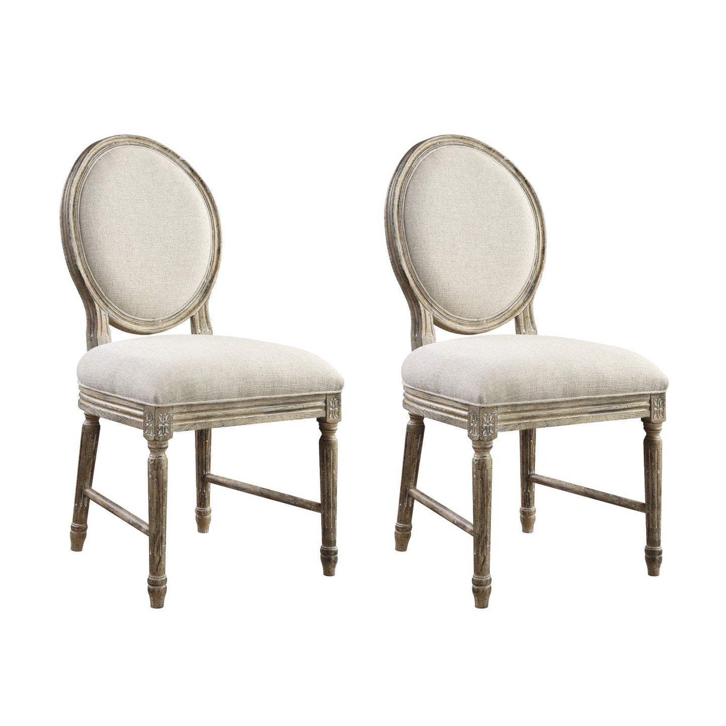 Upholstered Dining Chairs (Set of 2) - Brown