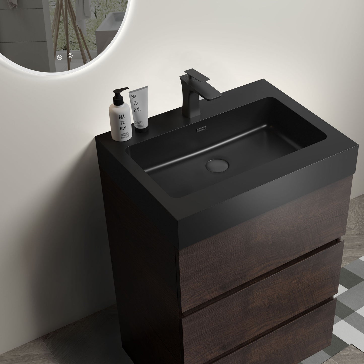 Alice - Bathroom Vanity With Large Storage, Freestanding