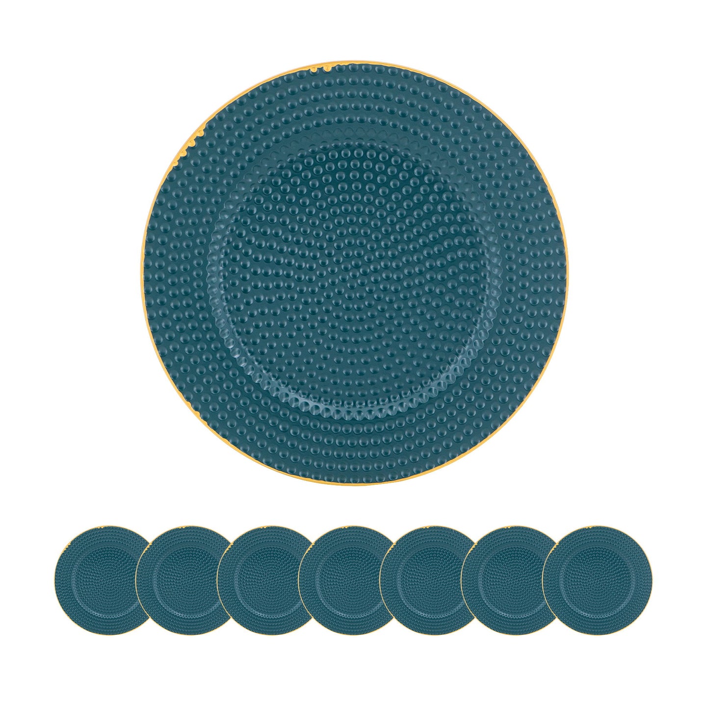 Polypropylene Charger Plate (Set of 8) - Blue