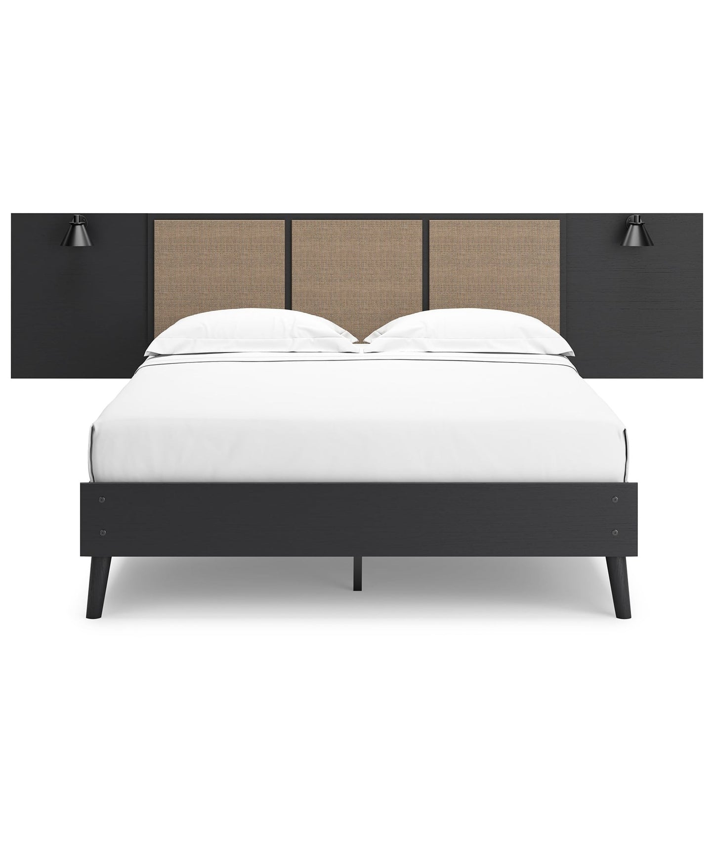 Contemporary Queen Panel Platform Bed with 2 Extensions