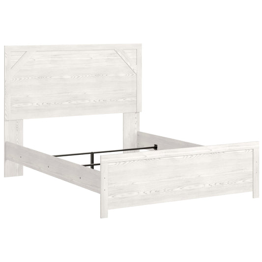 Farmhouse Queen Panel Bed in Rustic White Finish