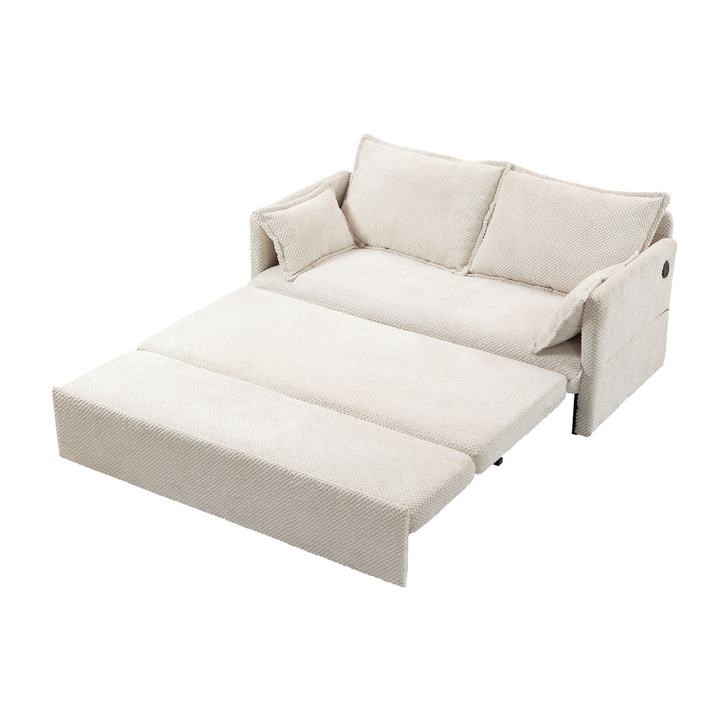 Pull Out Sofa Bed, Convertible Sleeper Sofa Couch, Side Storage, And USB / C - Type Charging Ports Chair
