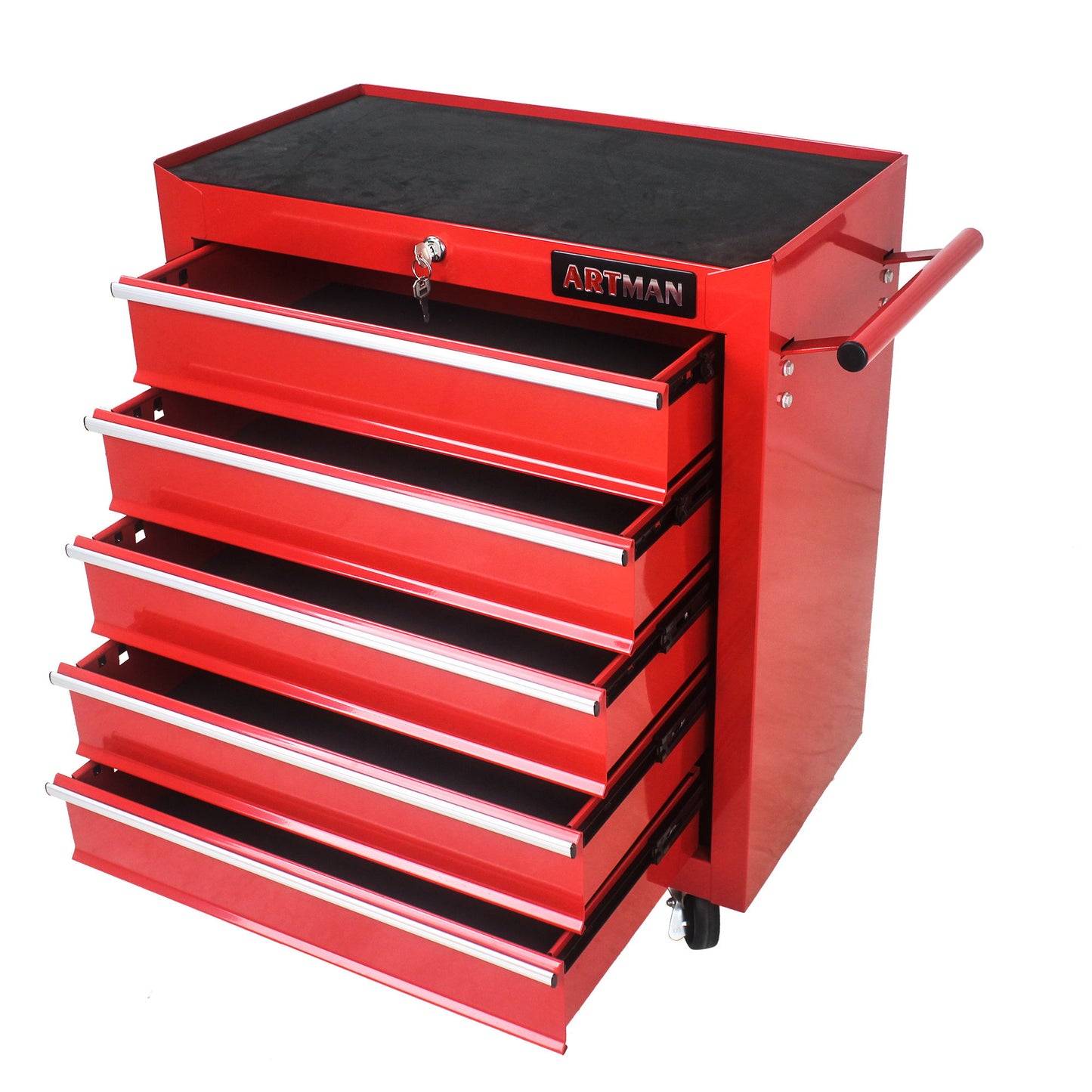 Multifunctional Tool Cart With Wheels And Drawers