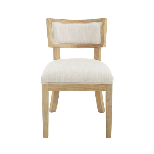 Farmhouse Style Fabric Upholstered Side Dining Chair Set