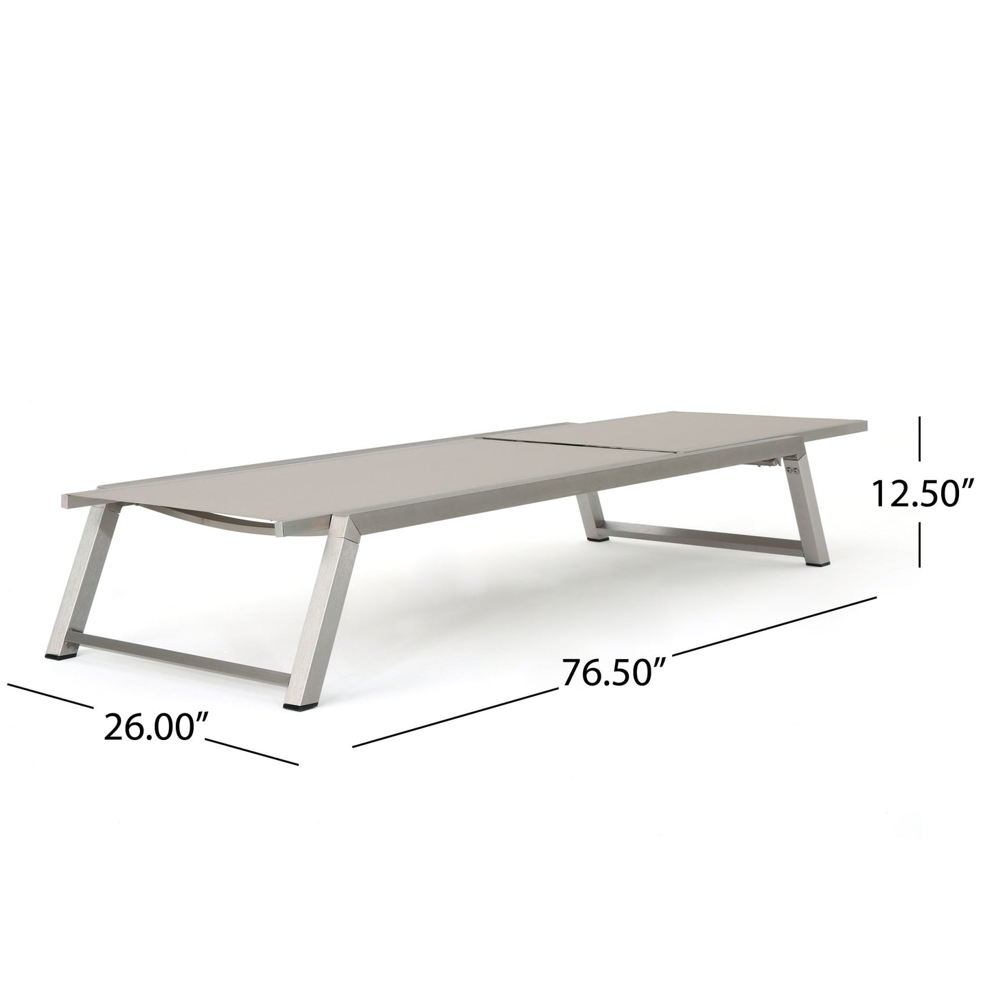 Myers - Modern Chaise Lounge Set With Adjustable Mesh Back