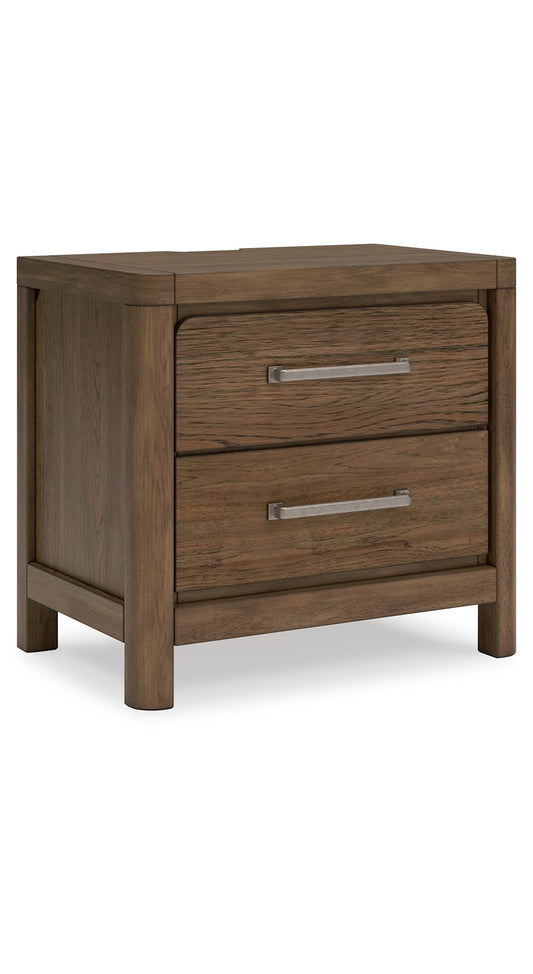 Casual 2-Drawer Nightstand with USB Ports