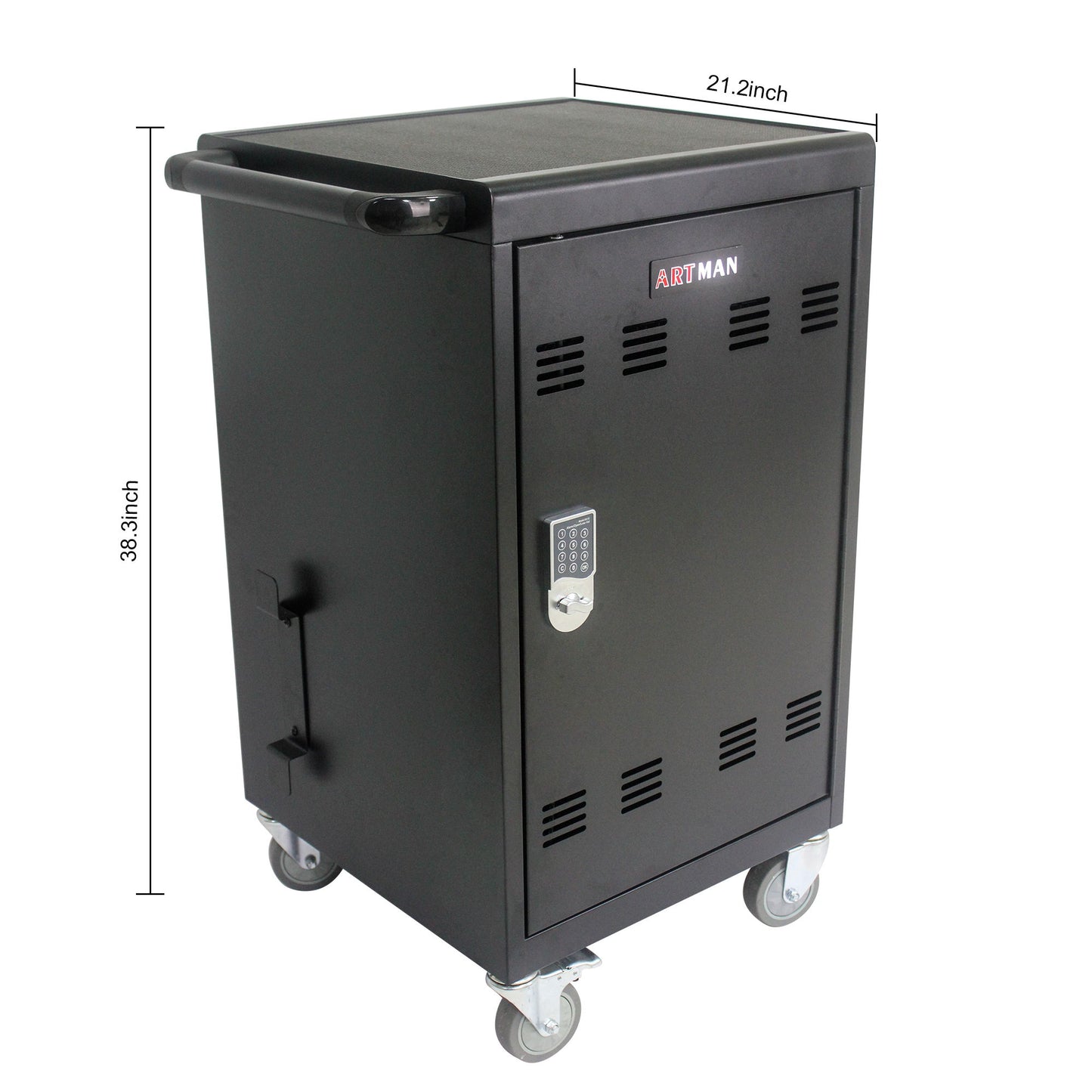 Mobile Charging Cart And Cabinet For Tablets Laptops 30 Device With Combination Lock