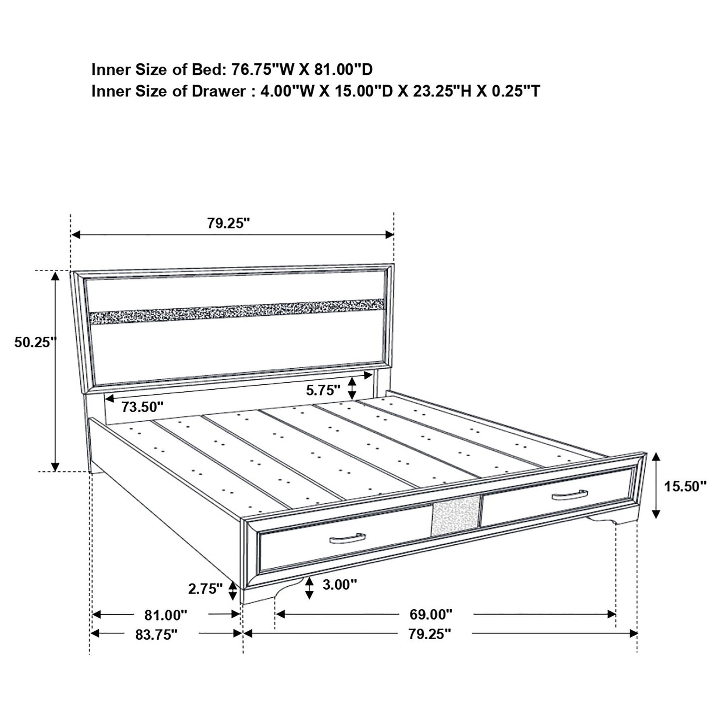 Corbin - Glittering Bedroom Set