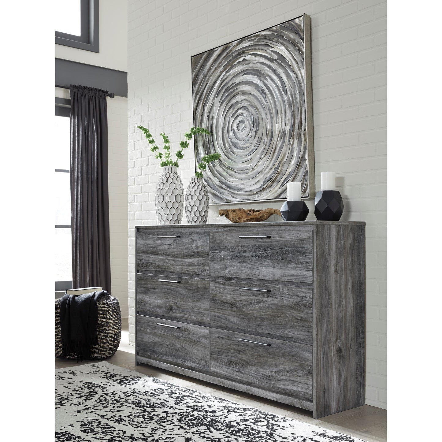 Contemporary 6-Drawer Dresser with Finished Drawer Interiors