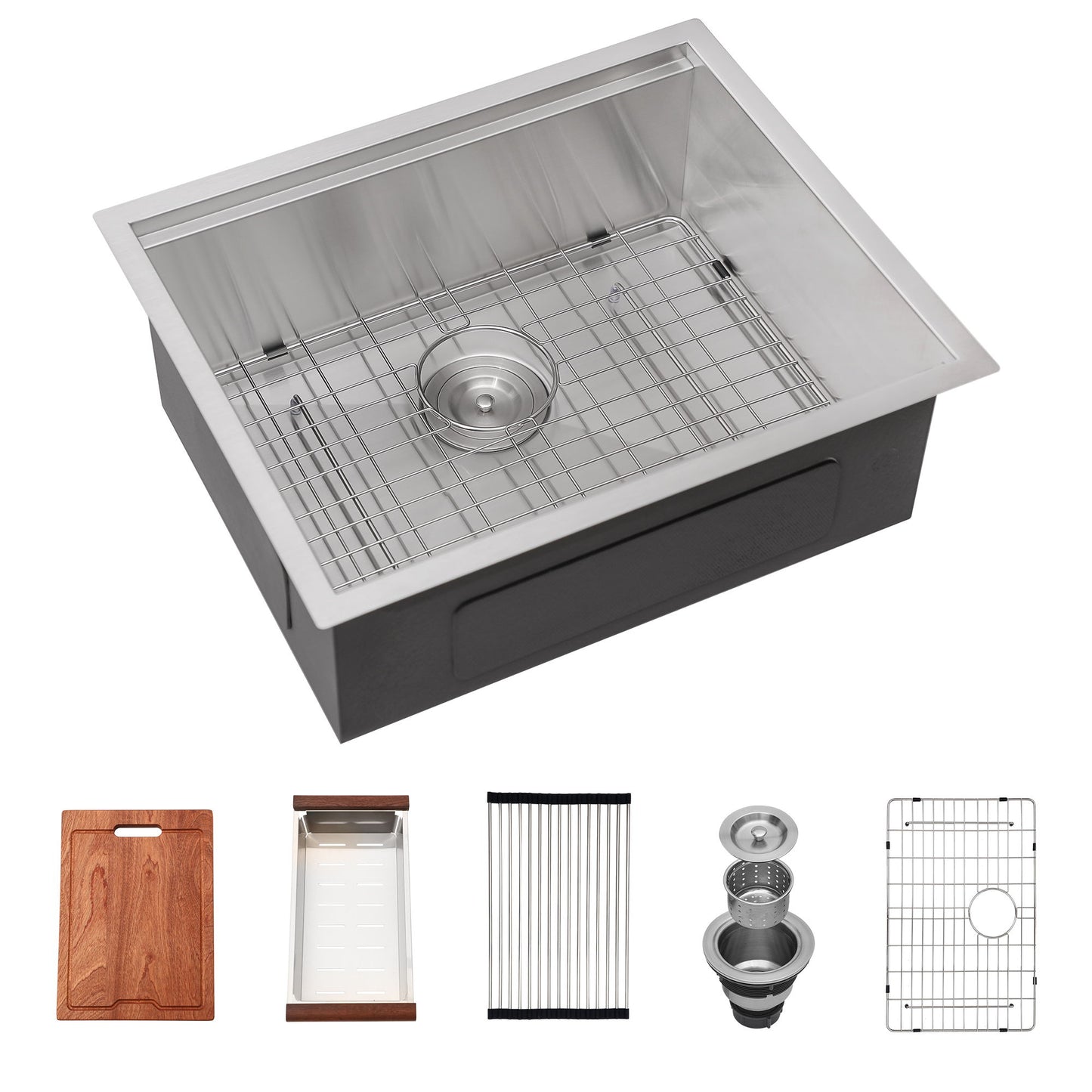 Single Bowl, Undermount Workstation, Kitchen Sink With Accessories