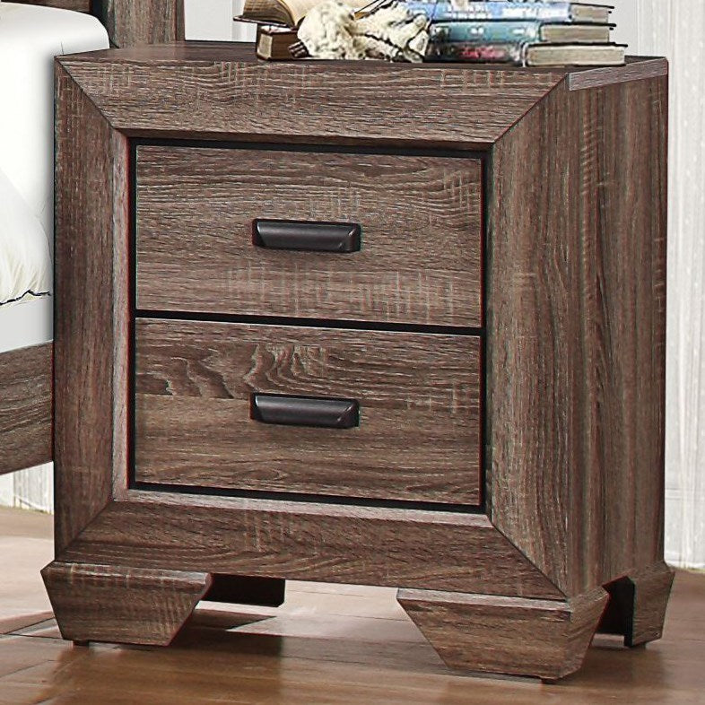 Contemporary 2-Drawer Nightstand with Dovetail Joinery